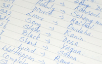 Sora words written down by Mr. Opino Gamango